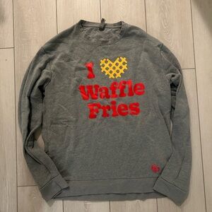 Gray 'I Love Waffle Fries' Chick-fil-A Crewneck